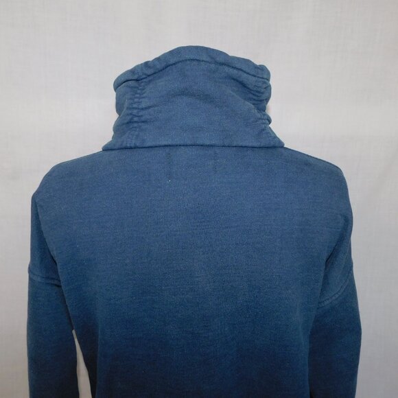 VTG Fuzzy Stonewash 1/4 Zip native embroidered oversized Sweatshirt XS unisex - Picture 10 of 12